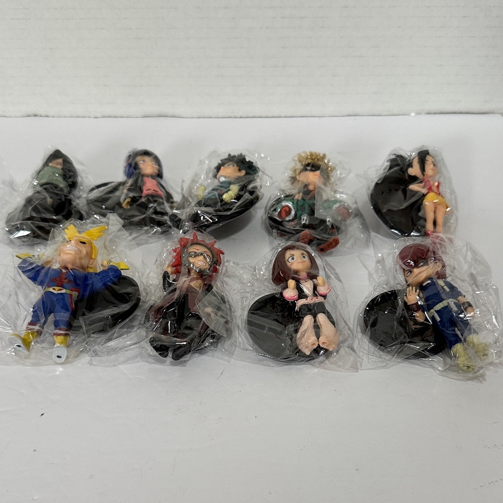 9 Piece Lot Kids Anime Character Figurine Set NIP